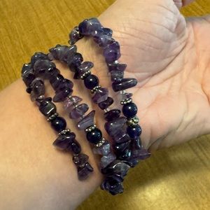 Hand made blue purple Bracelet